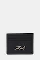 Kožené puzdro na karty Karl Lagerfeld K/SIGNATURE puzdro na karty čierna B1W32034