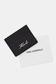 Kožené puzdro na karty Karl Lagerfeld K/SIGNATURE čierna B1W32034