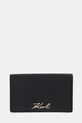 Karl Lagerfeld portfel skórzany K/SIGNATURE skóra licowa czarny B1W32035