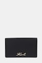 Karl Lagerfeld portfel skórzany K/SIGNATURE skóra licowa czarny B1W32035
