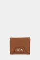 Denarnica Armani Exchange Imitacija zrnatega usnja rjava XW001595.AF19892