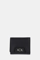 Denarnica Armani Exchange Imitacija zrnatega usnja črna XW001595.AF19892