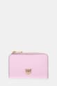 Pinko portfel skórzany skóra licowa różowy 106206.A0F1