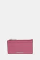 MICHAEL Michael Kors etui na karty skórzane etui na karty różowy 32F5SJ6D8L