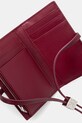 Akcesoria Calvin Klein portfel damski skórzany LV04F1130G bordowy