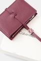 Calvin Klein portfel damski skórzany bordowy LV04F1130G
