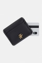Αξεσουάρ Tommy Hilfiger θήκη για κάρτες γυναικεία δερμάτινη AW0AW18491 μαύρο