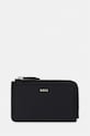 BOSS portafoglio da donna in pelle Lenah Zip Cardholder nero 50563424