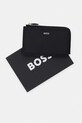 BOSS portfel damski skórzany Lenah Zip Cardholder 50563424 czarny