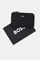 BOSS női bőr pénztárca Lenah Zip Cardholder 50563424 fekete