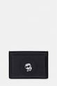 Karl Lagerfeld etui na karty damskie skórzane IKON czarny B2W32040
