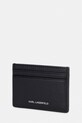 Karl Lagerfeld etui na karty damskie skórzane IKON B2W32040 czarny SS26