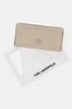 Karl Lagerfeld portfel damski skórzany K/AUTOGRAPH B2W32006 beżowy