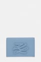 Karl Lagerfeld etui na karty damskie skórzane K/AUTOGRAPH niebieski B2W32064