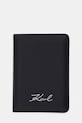 Karl Lagerfeld etui na paszport damskie skórzane K/SIGNATURE czarny B2W32069