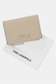 Karl Lagerfeld portfel damski skórzany K/SIGNATURE B2W32013 beżowy