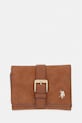 U.S. Polo Assn. portfel damski z imitacji skóry CHAMPANY brązowy WEUX19053WVP