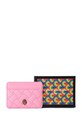 Kurt Geiger London etui na karty damskie skórzane Kensington 5368198109 różowy
