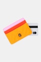 Akcesoria Kurt Geiger London etui na karty damskie skórzane Kensington 5368157129 pomarańczowy