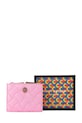 Kurt Geiger London etui na karty damskie skórzane Kensington 4198798109 różowy