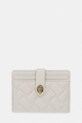Kurt Geiger London etui na karty damskie skórzane Kensington beżowy 5018441109