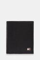 Tommy Hilfiger portfel skórzany skóra licowa czarny AM0AM13968