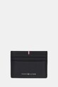 Tommy Hilfiger etui na karty skórzane aplikacja czarny AM0AM13972