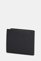 Δερμάτινο πορτοφόλι HUGO ETHON_4cc Coin MG 50558572 μαύρο SS26