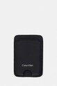 Calvin Klein Θήκη για κάρτες ανδρική δερμάτινη μαύρο LV04D1162G