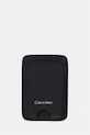 Calvin Klein Θήκη για κάρτες ανδρική δερμάτινη μαύρο LV04D1162G