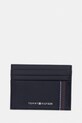Tommy Hilfiger θήκη για κάρτες ανδρική δερμάτινη σκούρο μπλε AM0AM14228