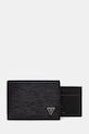 Guess πορτοφόλι ανδρικό δερμάτινο MILANO μαύρο SMMIPR.LEA92