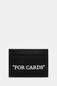 Off-White Quote pouzdro na karty kožené černá OMND067C99LEA001