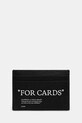 Off-White Quote etui na karty skórzane OMND067C99LEA001 czarny SS26