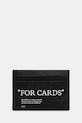 Off-White Quote pouzdro na karty kožené OMND067C99LEA001 černá SS26