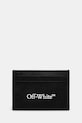 Off-White Bookish pouzdro na karty kožené černá OMND089C99LEA001