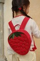 Konges Sløjd plecak dziecięcy STRAWBERRY MINI BACKPACK tekstylny czerwony KS104440.PPY2
