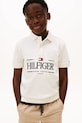 Tommy Hilfiger polo bawełniane dziecięce nadruk biały KB0KB10359.128.176.PPY2