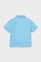 Mayoral polo bawełniane dziecięce 102.3E.Baby.PPY2 niebieski SS26