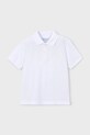 Mayoral polo bawełniane dziecięce bawełna biały 150.5A.Mini.PPY2