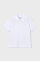 Mayoral polo bawełniane dziecięce bawełna biały 150.5A.Mini.PPY2