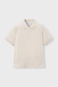 Mayoral polo bawełniane dziecięce bawełna beżowy 150.5A.Mini.PPY2
