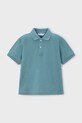 Mayoral polo bawełniane dziecięce bawełna turkusowy 150.5A.Mini.PPY2