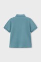 Mayoral polo bawełniane dziecięce 150.5A.Mini.PPY2 turkusowy SS26