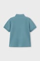 Mayoral polo bawełniane dziecięce 150.5A.Mini.PPY2 turkusowy SS26