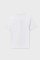 Παιδικά βαμβακερά μπλουζάκια πόλο Mayoral 890.7F.Junior.PPY2 λευκό SS26
