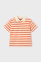 Mayoral polo bawełniane dziecięce 3110.5H.Mini.PPY2 pomarańczowy SS26