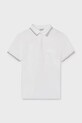 Παιδικά βαμβακερά μπλουζάκια πόλο Mayoral 6164.7B.Junior.PPY2 λευκό SS26