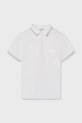 Παιδικά βαμβακερά μπλουζάκια πόλο Mayoral 6164.7B.Junior.PPY2 λευκό SS26