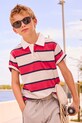 Otroški bombažen polo Mayoral Bombaž bež 6167.7E.Junior.PPY2